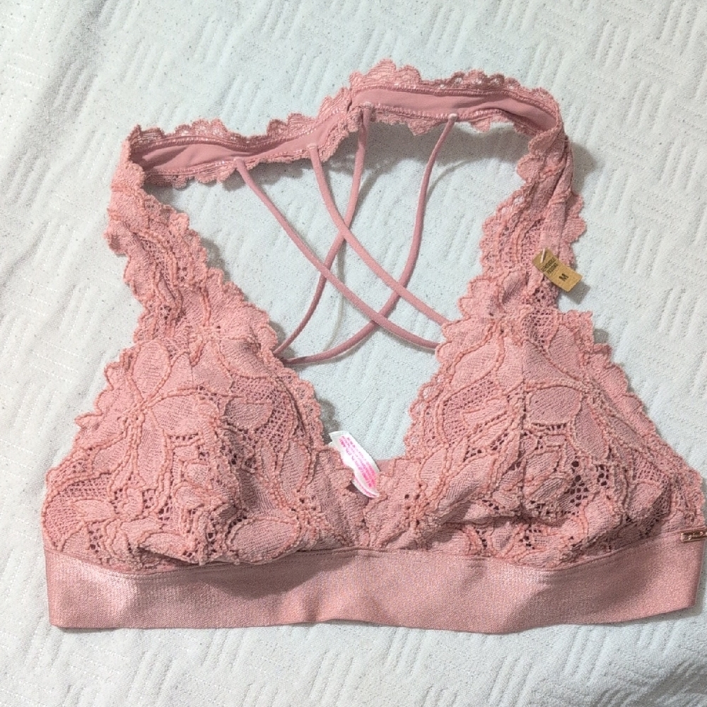 PINK Victoria's Secret Lace Bralette in Soft Pink